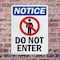 Signmission Do Not Enter OSHA Notice Sign, Plastic, 10in W x 14in L, 2PK OS-2PACK-NS-P-1014-V-11219 - alternate 4